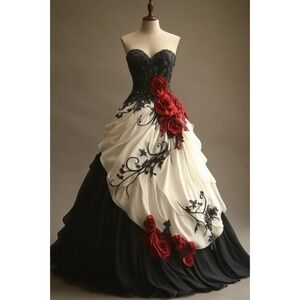 Black And Off White Tea Length Wedding Dresses for Sale up to 90% Off:  Poshmark